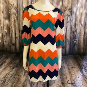 Sale 5 For $25 Ezra Chevron Midi Dress